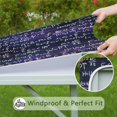 thumbnail image 6 of Math Equations Chemistry Symbols Black Pattern Square Fitted Tablecloth with Elastic Edge,Square Table Cover,Washable Elastic Table Cover for Home Kitchen Party Decor 36"x36", 6 of 6