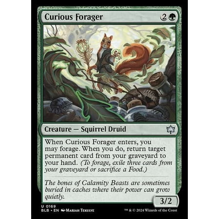 MtG Bloomburrow Uncommon Curious Forager #169