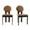 Brown Pu - Brown Wood, variant on Dayalane Mid-Century Modern Dining Chairs Set of 4, Armless Round High Back PU Leather Upholstered Kitchen Chairs, Solid Wood Frame Accent Chairs for Dining Kitchen Living Room, Brown