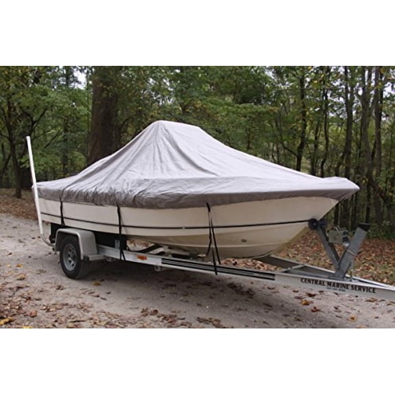 VORTEX HEAVY DUTY GREY / GRAY CENTER CONSOLE BOAT COVER FOR 21'7" - 22'6" BOAT (FAST SHIPPING - 1 TO 4 BUSINESS DAY DELIVERY)