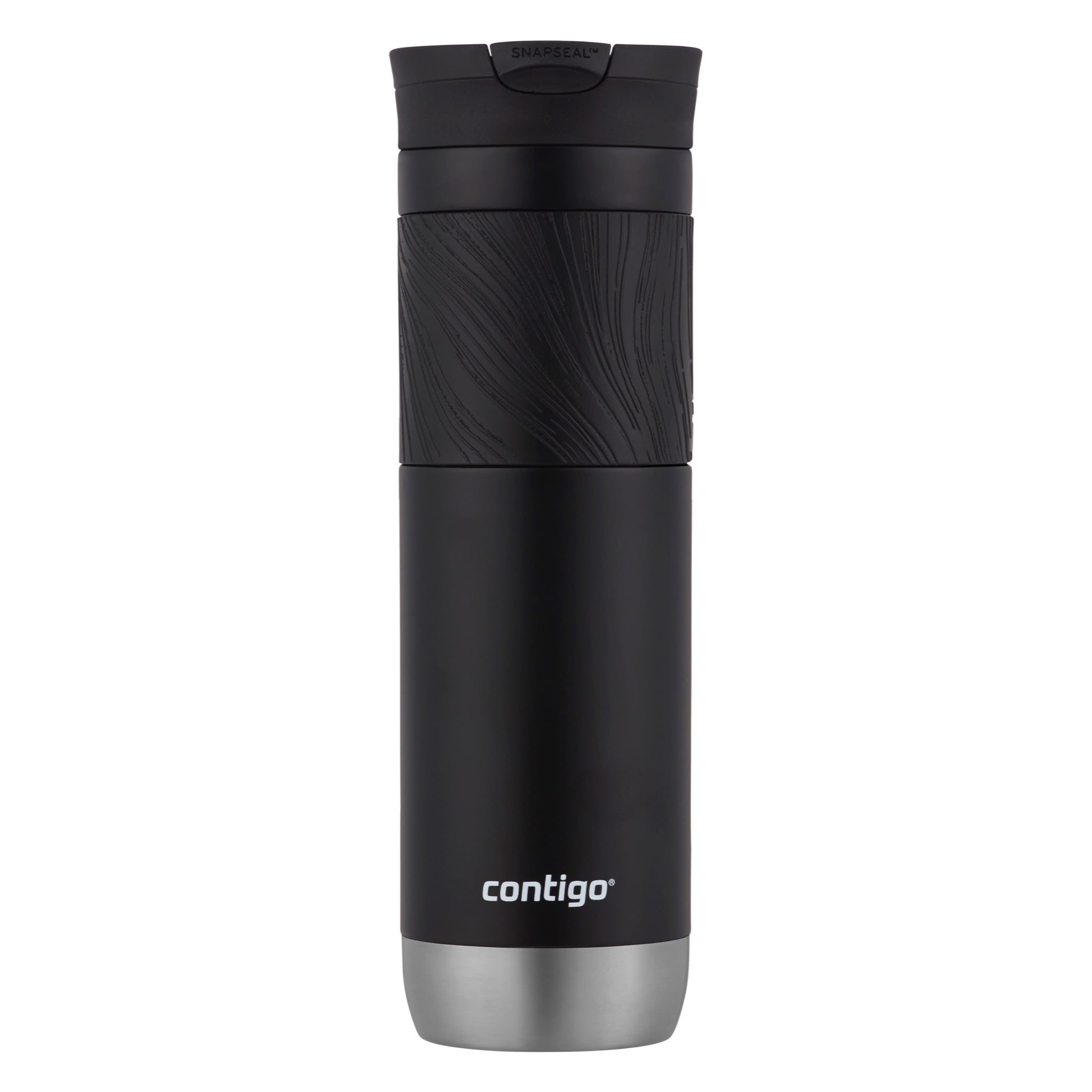 Contigo Byron 2.0 Stainless Steel Travel Mug with SNAPSEAL Lid and Grip in Black, 24 fl oz.