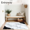 thumbnail image 3 of ODIKA 6'x9' Machine Washable Non-Slip Area Rug, Sleek Marble with Non Slip Backing and Pile High Traffic Rug, White, 84868, 3 of 7