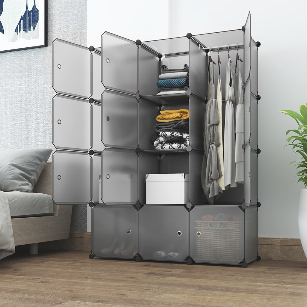 LANGRIA 12Cube Storage Unit Organiser for Kids Stackable