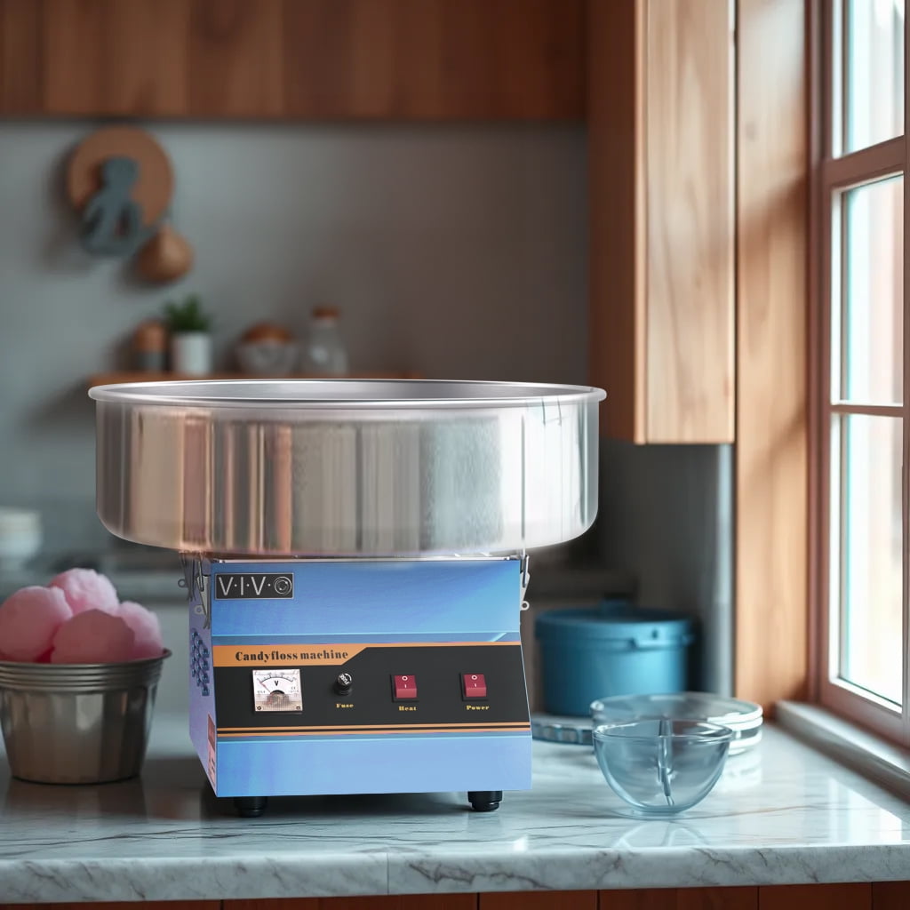 VIVO Blue Electric Commercial Cotton Candy Machine / Floss Maker (CANDY-V001B)