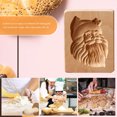 thumbnail image 3 of Molde para galletas Molde de madera para tartas de hogar, 13 estilos, moldes para hornear 3D (Santa), 3 of 3