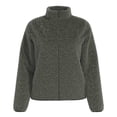 thumbnail image 1 of Chamarra George para Mujer, Coral, con Bolsillos en Costados, Cuello Mock Verde Talla G, 1 of 4