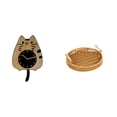 thumbnail image 1 of Adorno De Reloj Con Forma De Gato Y Cesta De Frutas Tejida A Juego Para Decoración De Cocina, Oficina Y Hogar. Regalo Ideal Para Inauguración De Casa. Plato Colgante Silencioso Para Pared., 1 of 8