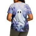 thumbnail image 3 of ersvoioy Plus Size Halloween Shirts for Women Cute Graphic Tshirt Crew Neck Short Sleeve Oversized Halloween shirt Party Fall Loose Fit Casual Basic Tee Tops,Size M-5XL Multicolor M, 3 of 5