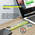 thumbnail image 5 of CY Yellow 10Gbps USB 3.1 Type C Male to USB3.0 Type A Male Flat Slim FPC Data Cable for Laptop Phone, 5 of 7