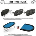 thumbnail image 5 of 8 Player Oval Poker Game Table, 82" Poker Tables with Collapsible Legs, Padded Rails & Cup Holders, Portable Poker Table for Texas Holdem Poker and Blackjack, 5 of 8