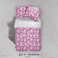 thumbnail image 2 of 3D Dibujado a mano rosa Animal Gato Amor Funda nórdica Set Ropa de Cama Set Funda Nórdica, 2 of 3