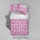 thumbnail image 2 of 3D Dibujado a mano rosa Animal Gato Amor Funda nórdica Set Ropa de Cama Set Funda Nórdica, 2 of 3