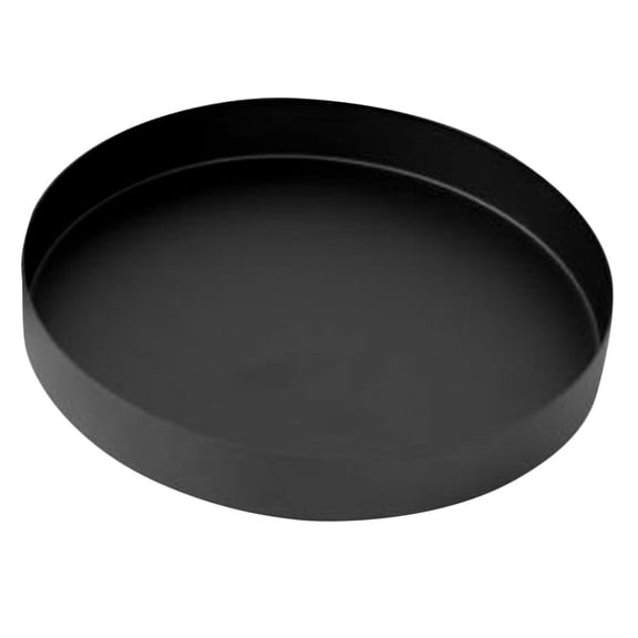 HONMEET Black Stainless Steel Round Serving Tray Multipurpose Decorative Tray for Kitchen Use