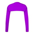 thumbnail image 5 of Women Long Sleeve Bolero Shrug Cropped Open Front Cardigan Jacket Purple, 5 of 5