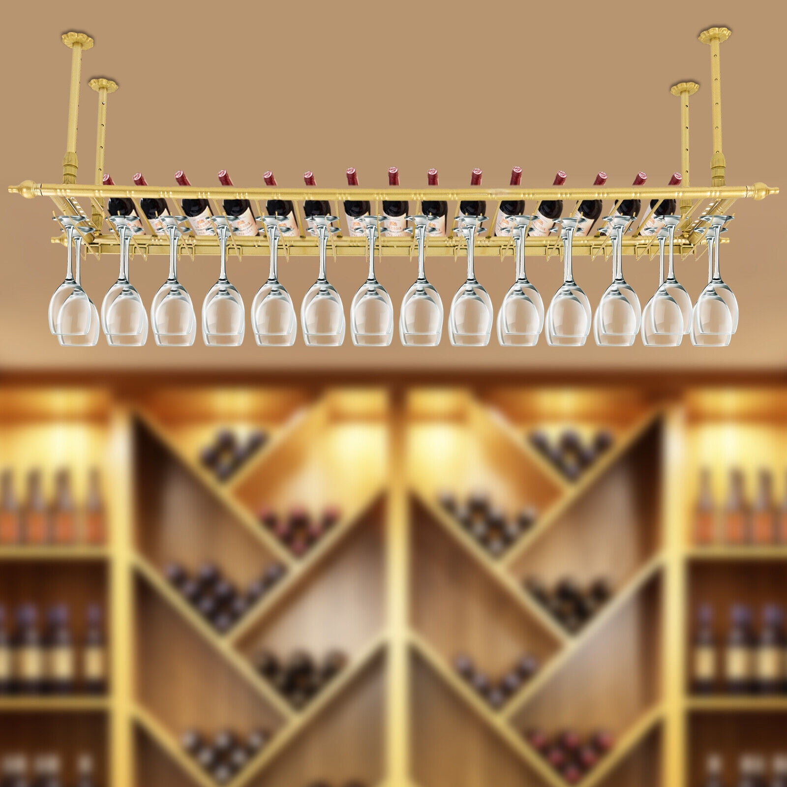 Zig Zag Wall Glass Holder Wall Mounted Stemware Rack2 To Wine