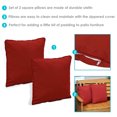 thumbnail image 2 of Sunnydaze 16" x 16" Red Olefin Square Outdoor Throw Pillows, 2 Count, 2 of 6