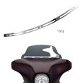 thumbnail image 1 of Anonemoto Borde De Parabrisas Ranurado Cromado Pulido Inoxidable Compatible Con Harley Davidson 1996-2013 Electra Glide Ultra Classic Street Glide Corte Cnc Inoxidable, 1 of 5