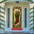 thumbnail image 4 of Aodebiao Rideau de Porte de Noël Décorations Imperméable Polyester Scène des Fêtes Toile de Fond Réutilisable Décoration Suspendue pour Porte pour Maison Vitrine Fête Festive Saisonnière Décoration Intérieure Extérieure, 4 of 5
