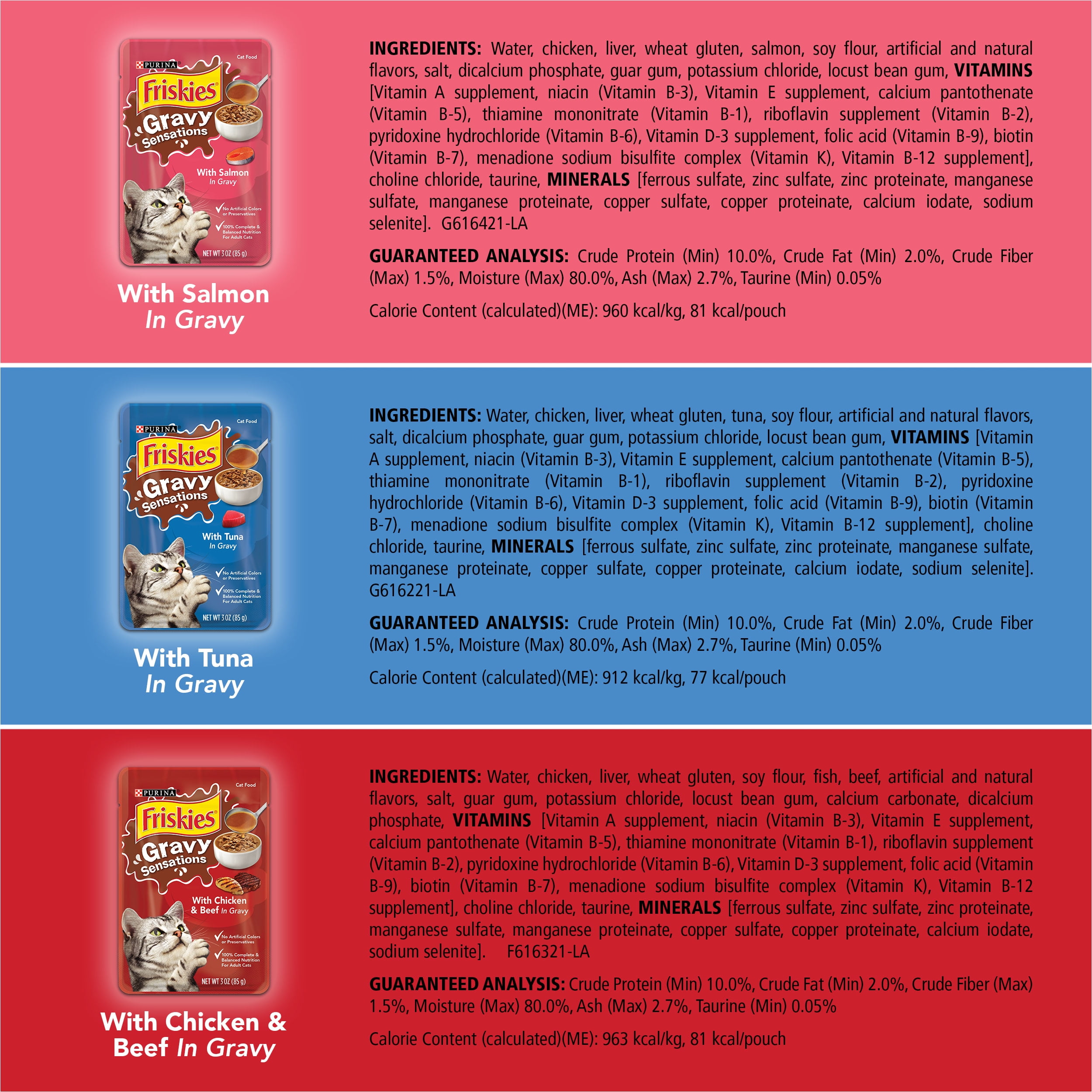 Purina Friskies Gravy Sensations Wet Cat Food Variety Pack, 3 oz Pouches (24 Pack)