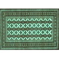 thumbnail image 1 of Ahgly Company Indoor Rectangle Persian Turquoise Blue Traditional Area Rugs, 2' x 5', 1 of 4