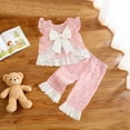 thumbnail image 2 of Cute Flower Short Sleeve T-Shirt and Pants 2Pcs Summer Outfits Set for Toddler Girls, Gift Idea Summer 2Pcs Gift Outfits Set Girls Summer Set 1-3 Years,12-18 Months, 2 of 8