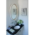 thumbnail image 2 of Kouboo Oval Twisted Rattan Wall Mirror, Circle Mirrors for Wall Decor Bathroom, Living Room, Entryway, Farmhouse, White and Natural, 2 of 5