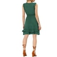 thumbnail image 3 of Allegra K Women's Sleeveless V Neck Lace Trim Ruffled Dresses, 3 of 6