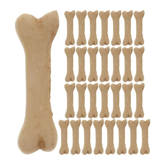 Topbathy Small Plastic Bones for Crafts Beige Resin 30Pcs