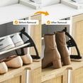 thumbnail image 5 of 2024 New Natural Rattan 4 Flip Door Shoe Cabinet Organizer Freestanding, Modern Shoe Rack Storage Organizer with 3-Tier Adjustable Shelves for Entryway, Closet, Hallway, 5 of 7