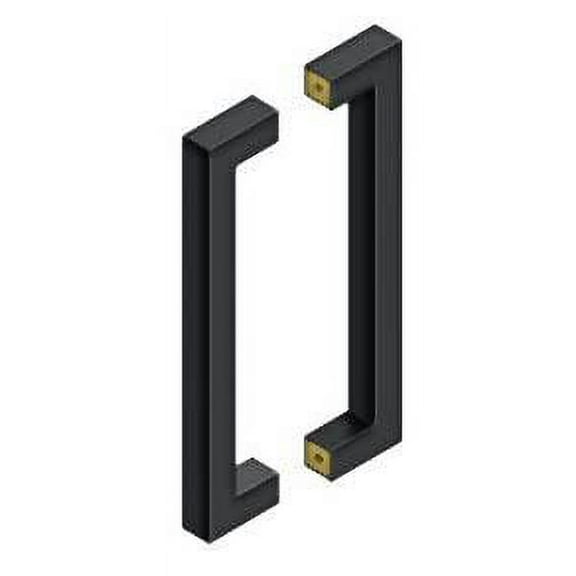 Deltana SSPBB1210U19 12" Contemporary Pulls, Back-to-Back in Paint Black