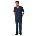thumbnail image 1 of Maevn Red Penda Men's 3-Pocket V-Neck Top & Full Elastic 10-Pocket Cargo Pant Scrub Set, 1 of 5