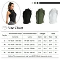 thumbnail image 5 of Women Sleeveless Athletic Tank Top Shirts Full Zip Up Tshirt for Yoga Running Fitness Exercise Green M, 5 of 5