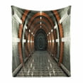 thumbnail image 1 of Outer Space Soft Flannel Fleece Throw Blanket, Digital Orbital Station Room Artificial Satellite in Earth Navigation Center, Cozy Plush for Indoor and Outdoor Use, 50" x 70", Multicolor, by Ambesonne, 1 of 6