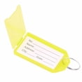 thumbnail image 3 of tooloflife 10/20Pcs Key Ring Tag Plastic Luggage ID Label Name Tag Keyring Keychain Protection Yellow, 3 of 3