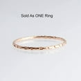thumbnail image 2 of Hammered Gold Ring, Rose Gold Stacking Rings, Minimalist Rings, Skinny Silver Rings for Women (5 US, Rose Gold Filled/ Grooved), 2 of 9