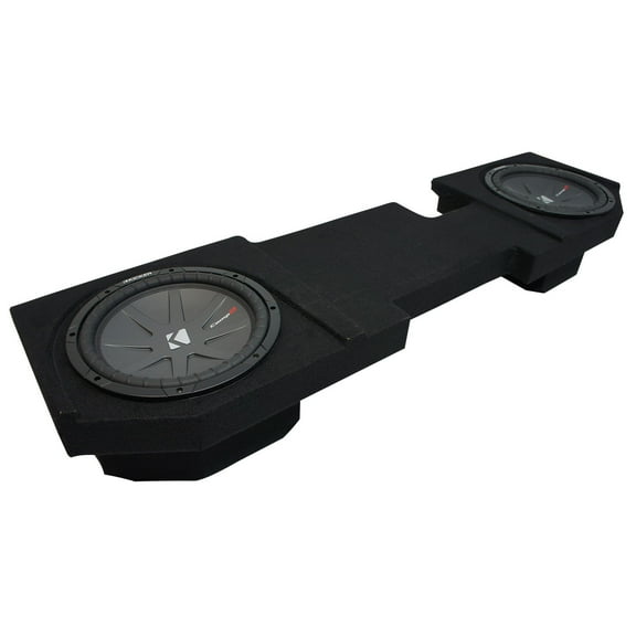 2002 - 2018 Dodge Ram Quad Crew Kicker Bundle CompR CWR10 Dual 10" Sub Box 2 Ohm