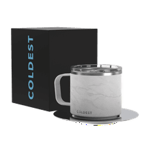 The Coldest Espresso Coffee Mug - Stainless Steel Super Insulated Travel Mug for Hot & Cold Drinks, Best for Tea, Lattes, Cappuccino Coffee Cup(Carrara Marble, 4 Oz)