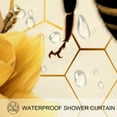 thumbnail image 3 of Bee Waterproof Shower Curtain Set with Hooks, Printed Design - Bathroom Curtains for Bathroom Decoration, 3 of 5