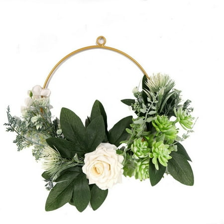 

Artificial Plant Garland Pendant Iron for Wedding Living Room Wall Decoration