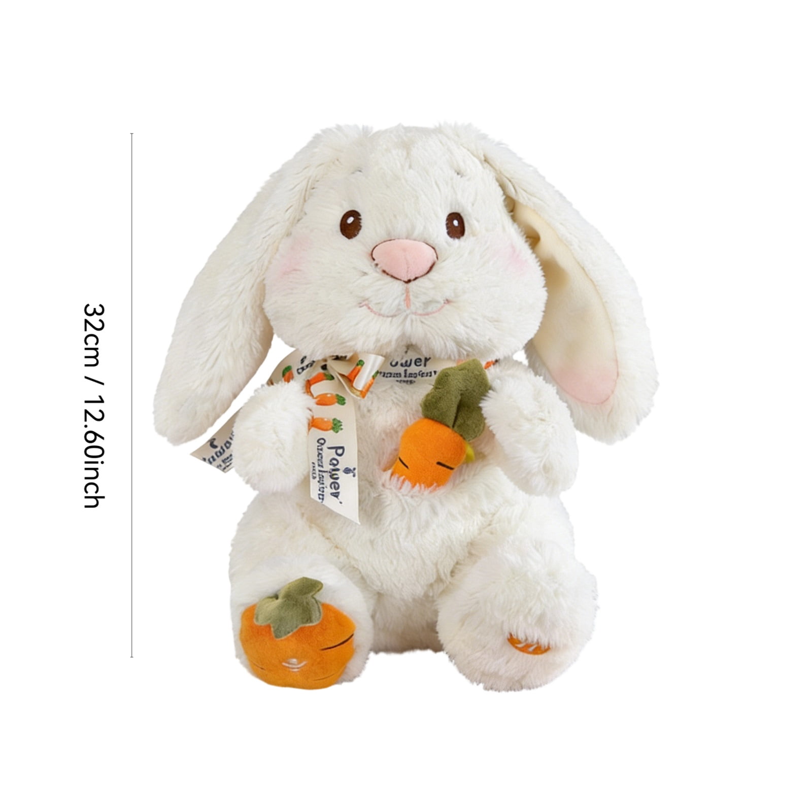 12.6" Interactive Plush Bunny Toy, Animated Singing & Clapping Stuffed Rabbit with Wiggling Ears, Educational Learning Partner for Kids