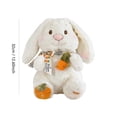 thumbnail image 3 of Interactive Bunny Toy, Animated Bunny Toy, 12inWhite Plush Bunny Stuffed Animal, Floppy Ear Movement, Singing, EasterforToddlers, Carrot Bow Detail, 1 Pc, 3 of 6