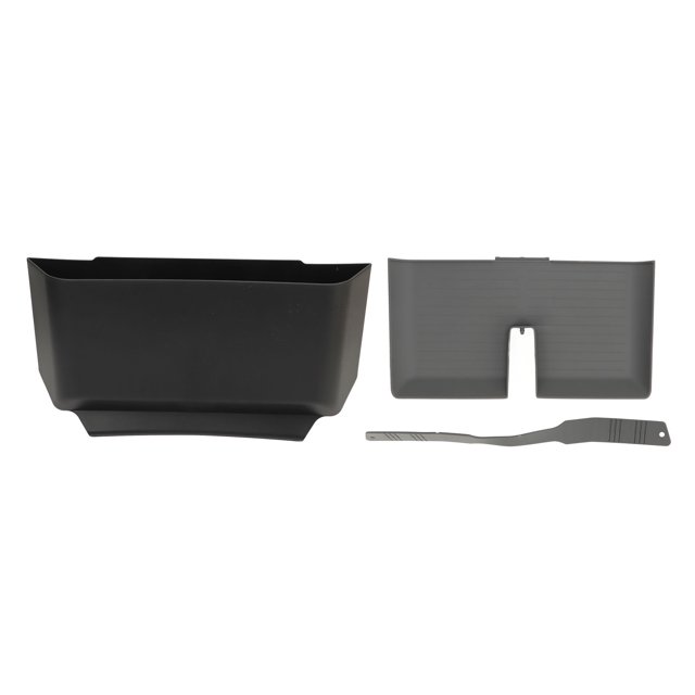 Under Screen Storage Organizer Tray Large Capacity Anti Slip Under Screen Storage Tray Replacement for Tesla Model 3 Grey Handle
