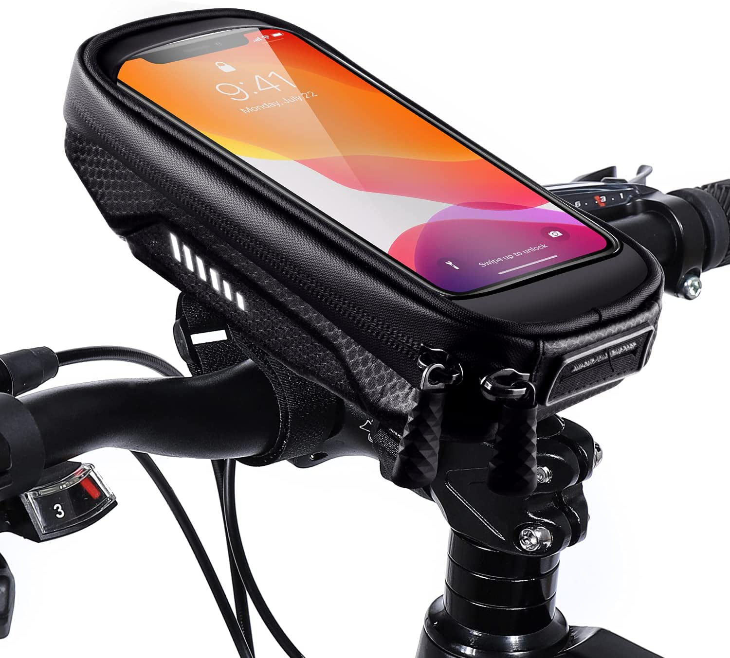 Bike Phone Mount Bag Bicycle Frame Bike Handlebar Bags Waterproof Touch Screen 