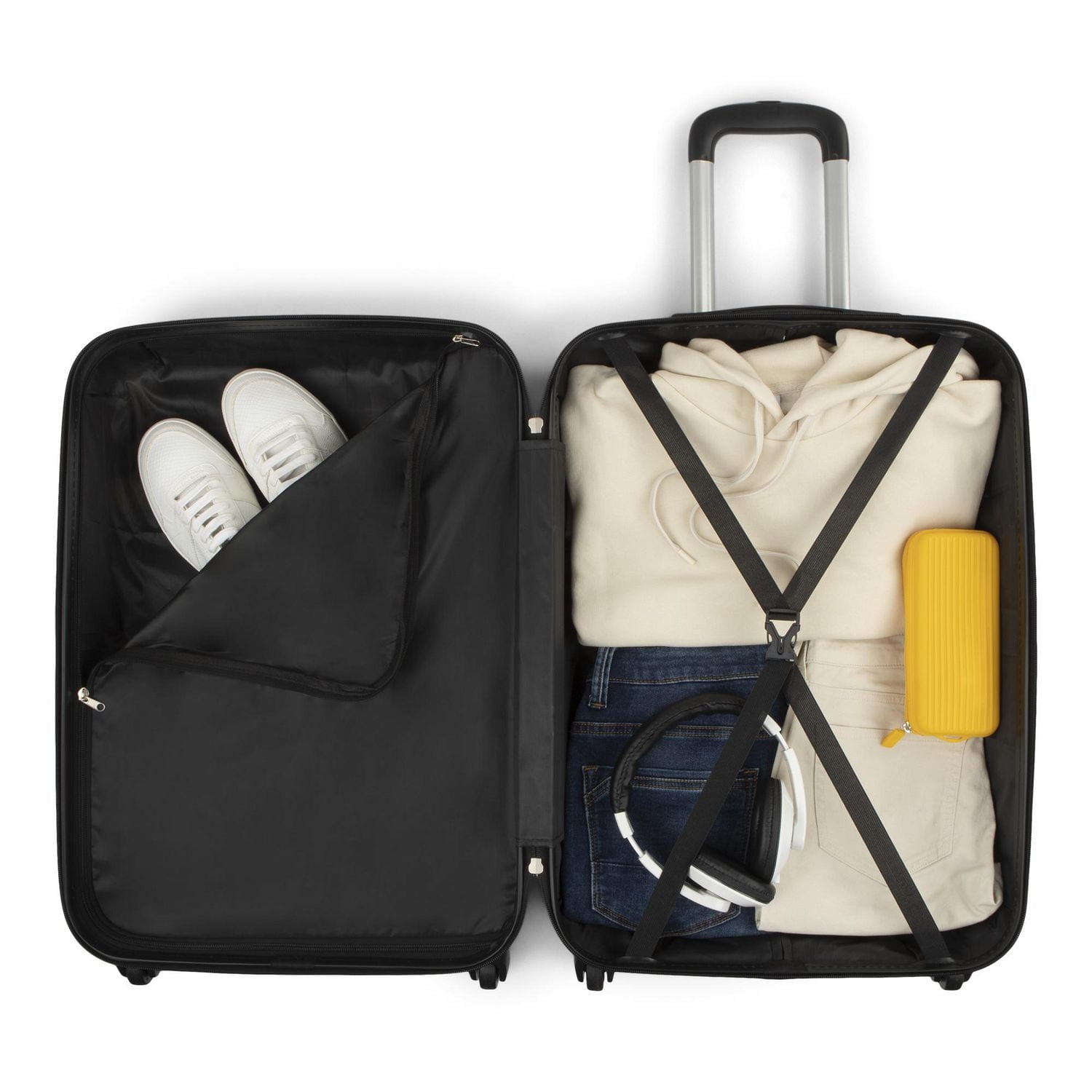 Bondstreet - 4 pcs set : 3 pcs set ABS/PC blend luggage & Polyester Backpack