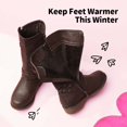 thumbnail image 4 of Botas DREAM PAIRS KNICE para Niñas, Altas hasta la Rodilla, Invierno, Color Marrón, 4 of 6