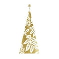 thumbnail image 2 of Robinson, Carol 9x14 White Modern Wood Framed Museum Art Print Titled - Gold Christmas Tree III, 2 of 4