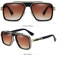 thumbnail image 2 of Gafas de sol de aviador cuadradas para mujer y hombre, gafas de sol de aviador retro, 2 of 5
