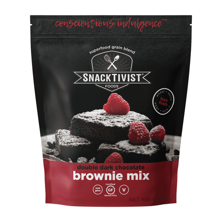 Snacktivist Dark Chocolate Brownie Mix, Plant-Based, Allergen Friendly, Vegan, 12 oz