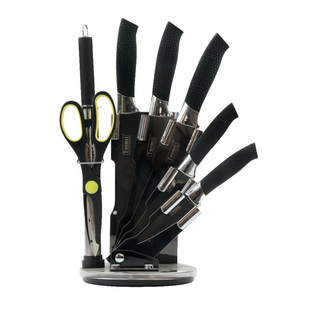 Juego De Cuchillos De Acero Inoxidable 8 Piezas Negro