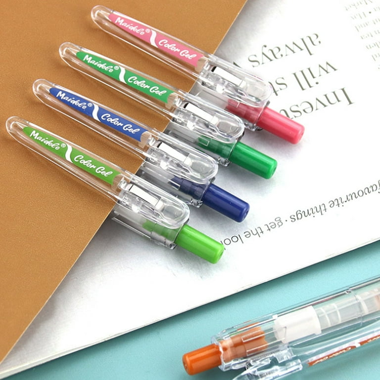 Niovtt 9pcs Hand Account Gel Pens 0.5mm Roller Ball Morandi Retro Pen for  Office (B) 